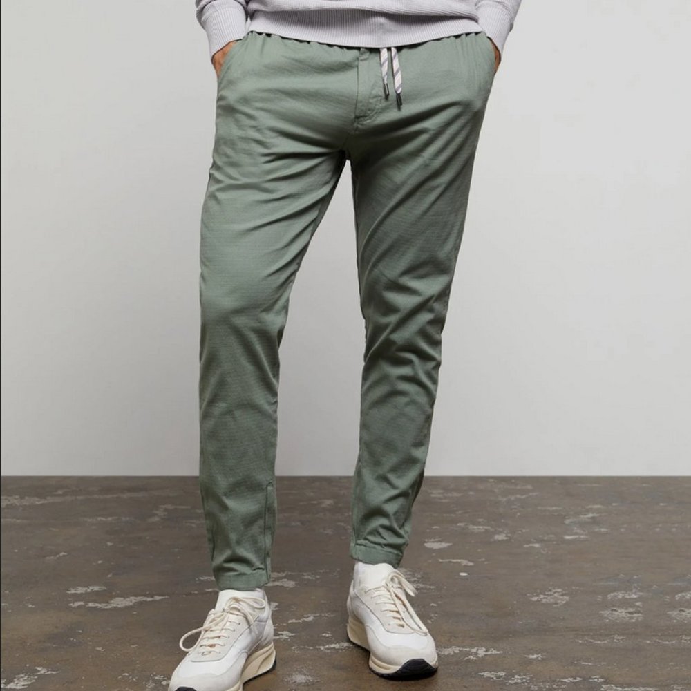 Onia All Terrain Ripstop Cotton Joggers in Sea Moss Green NWT